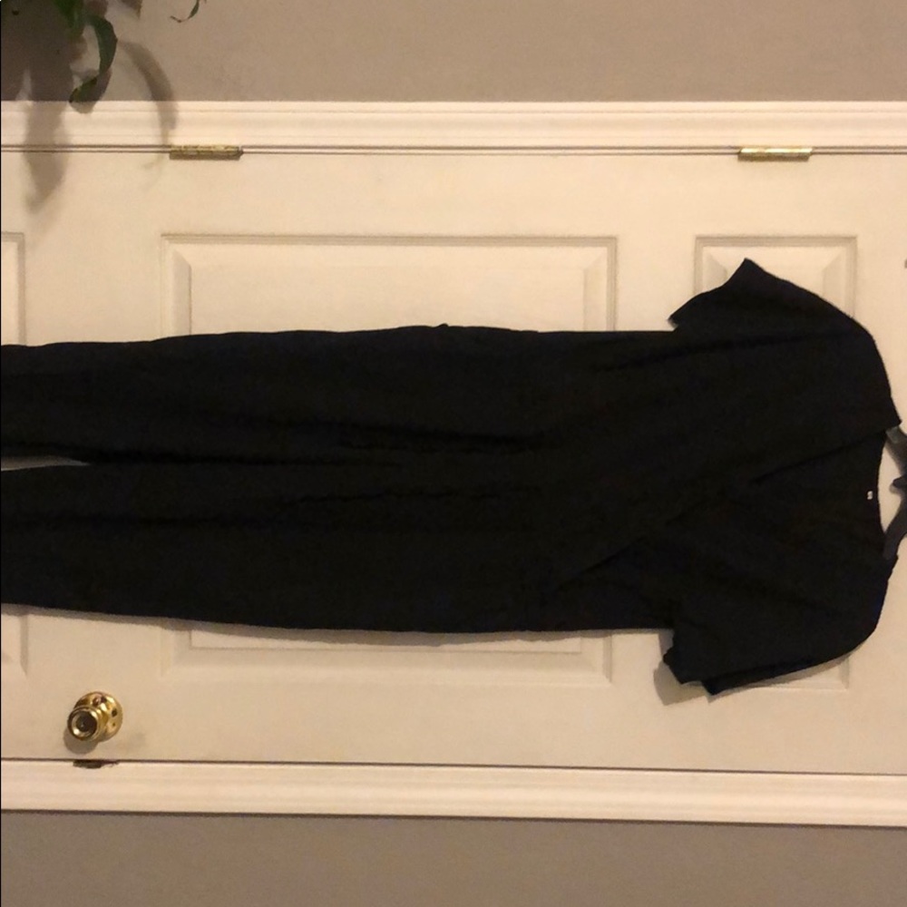 Black jumpsuit with tie waist